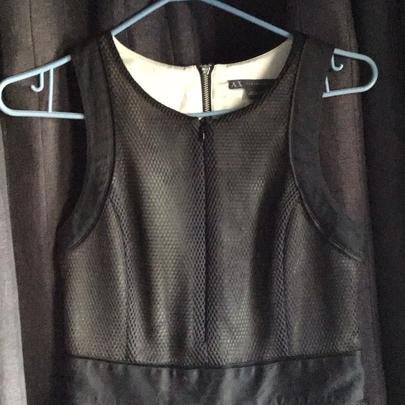 Armani Exchange netted, black and cream dress - Picture 7 of 13